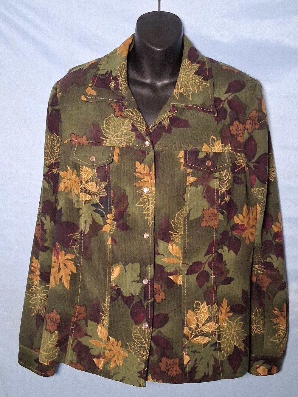 Vintage Y2K Miss Alliage "Forest" Tapestry Utility Jacket